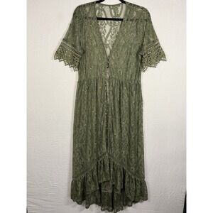 Shyanne | Dresses | Shyanne Womens Floral Lace Split Leg Maxi Dress In Deep  Teal Size Large | Poshmark